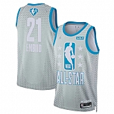 76ers 21 Joel Embiid Gray 2022 NBA All-Star Jordan Brand Swingman Jersey,baseball caps,new era cap wholesale,wholesale hats